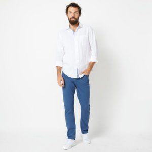 Nautica Men's Ensign Blue Slim Fit Stretch Chino/Khaki Pant